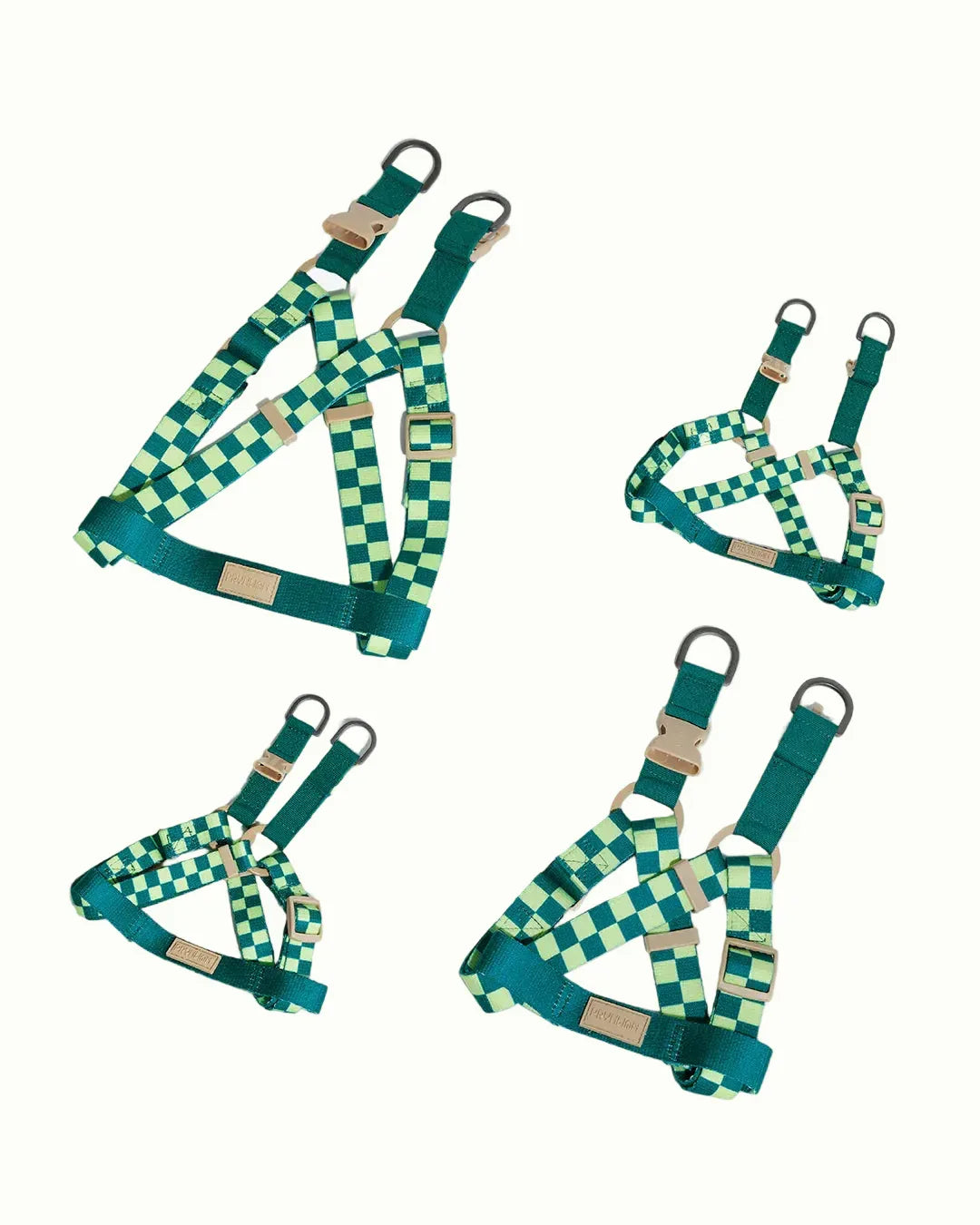 Prynwan Prynometry Step-In Harness Checkered Green