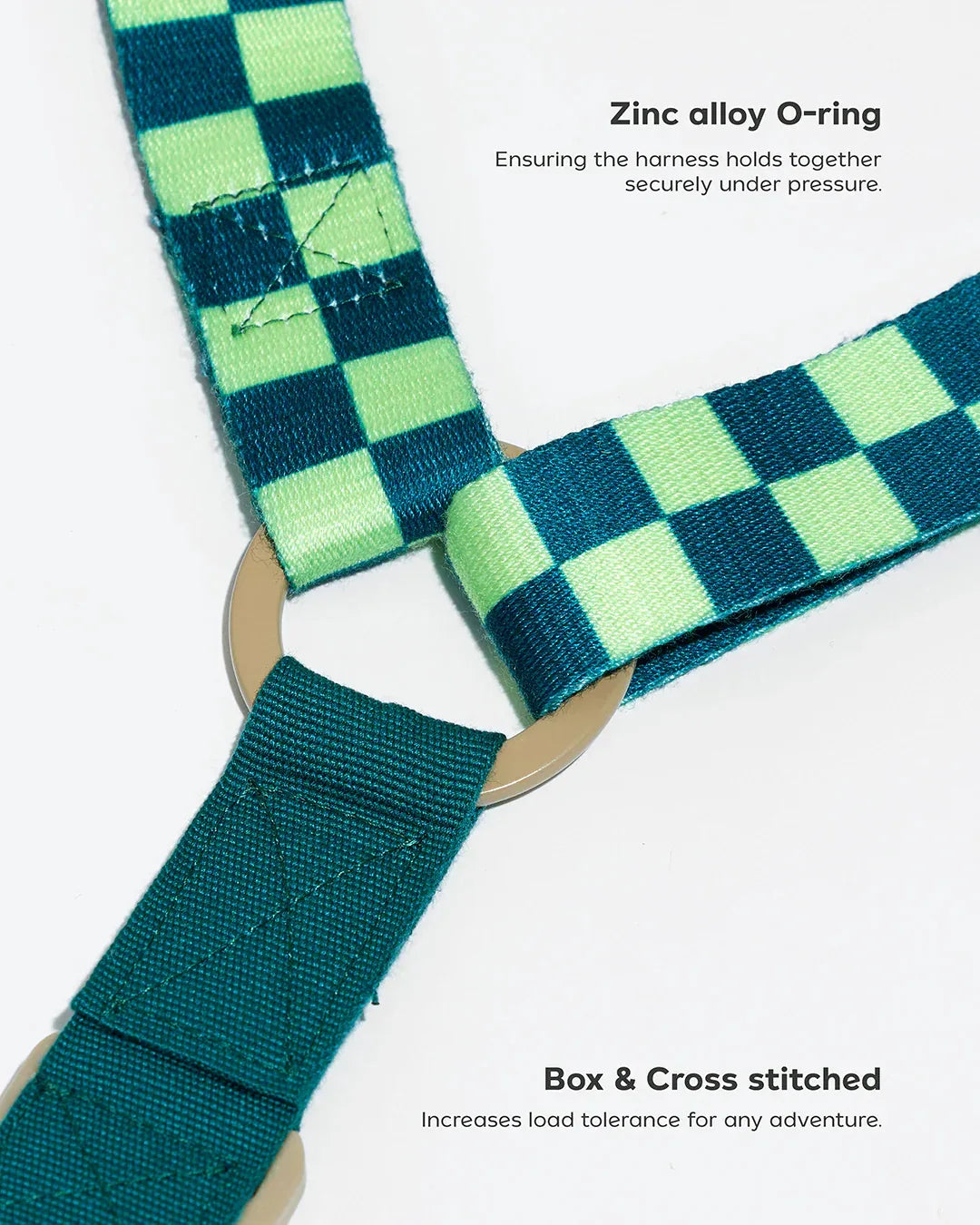 Prynwan Prynometry Step-In Harness Checkered Green