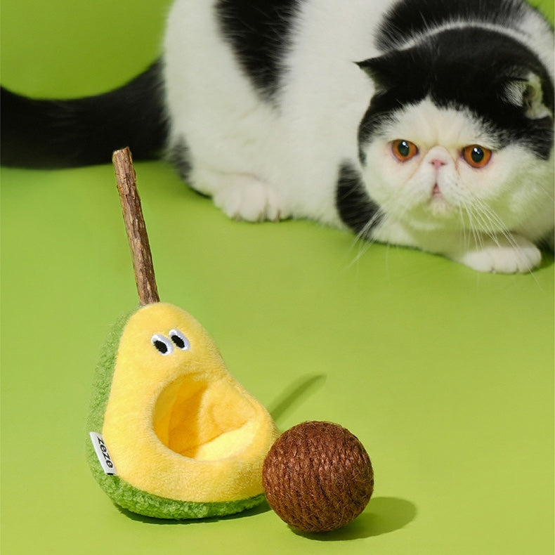 Soft plush exterior provides comfort during pawing, chewing, and batting 