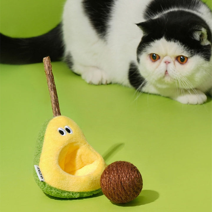 Soft plush exterior provides comfort during pawing, chewing, and batting 
