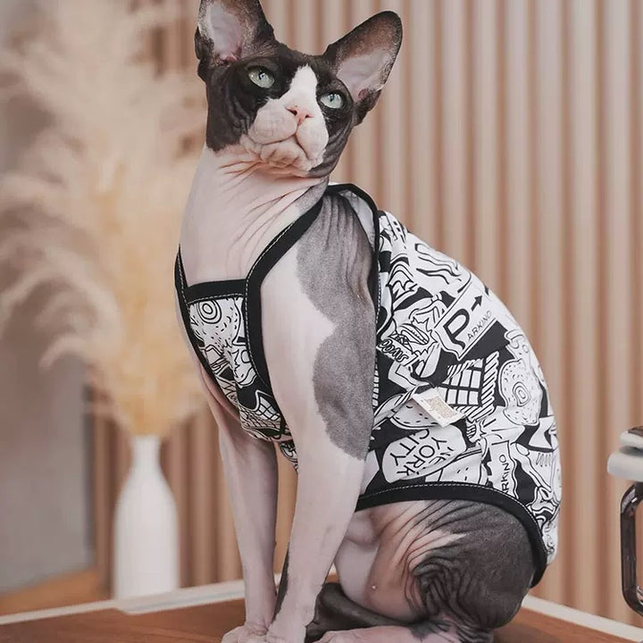 Comic Graphics Sphynx Cat Camisoles