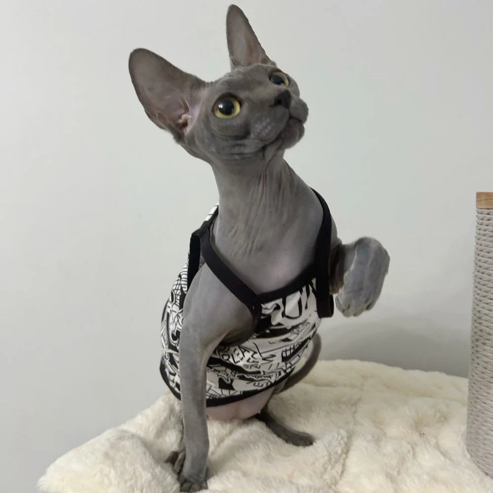 Comic Graphics Sphynx Cat Camisoles