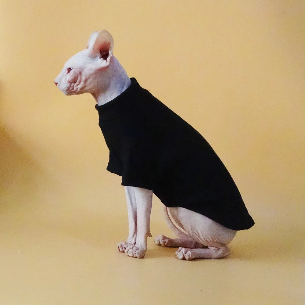 Basic Highneck Sphynx Cat Clothes