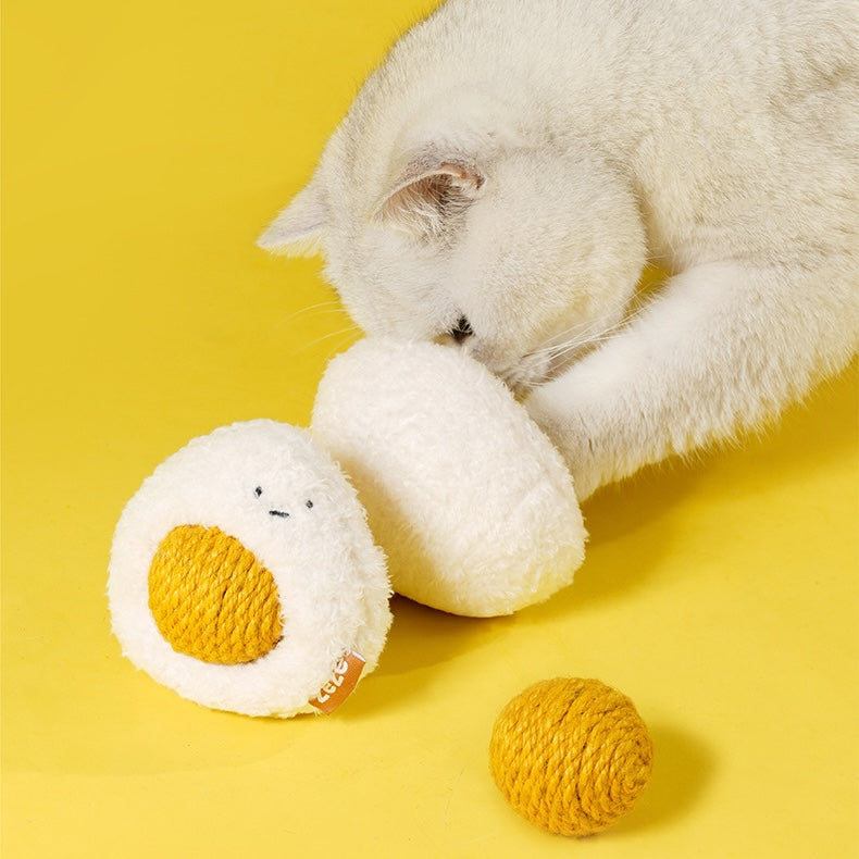 Durable sisal rope ball supports batting and claw-friendly scratching