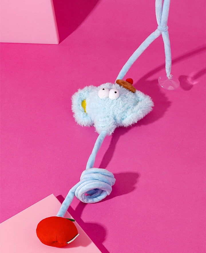 Bouncy Elephant Hanging Cat Toy with Catnip