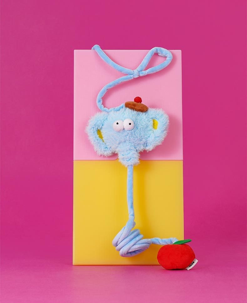 Durable hanging cat toy with long spring for active play