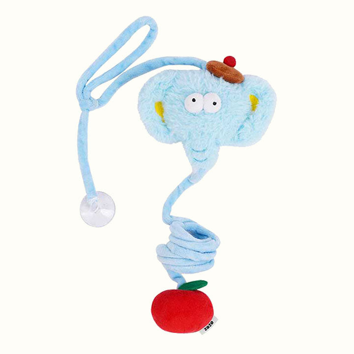 Bouncy Elephant Hanging Cat Toy with Catnip
