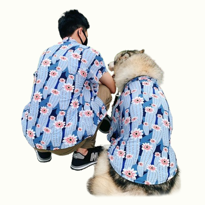 Cactus Print Dog Human Matching Outfit