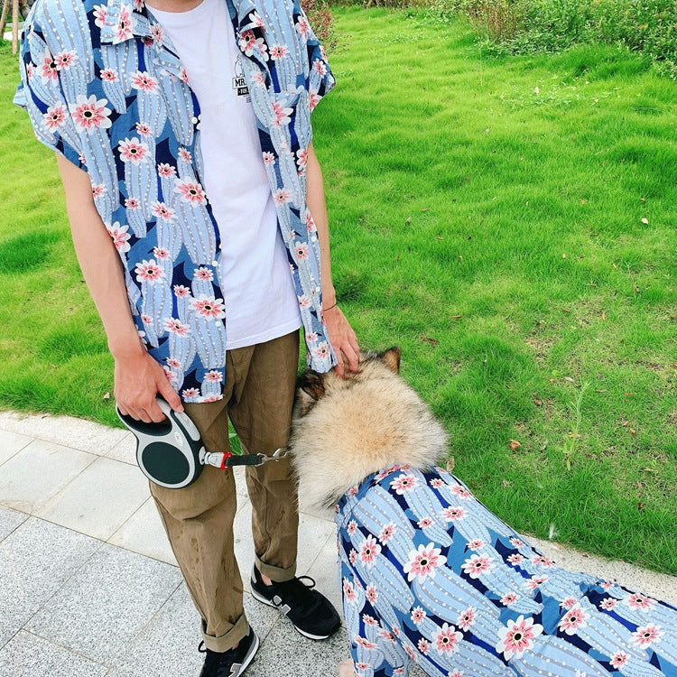 Cactus Print Dog Human Matching Outfit