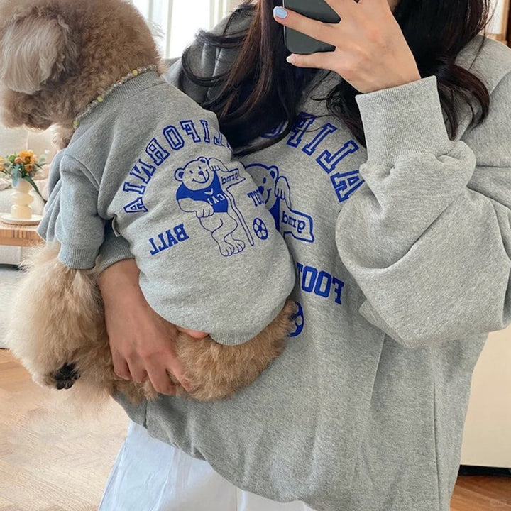 California Football Matching Dog and Owner Sweatshirt