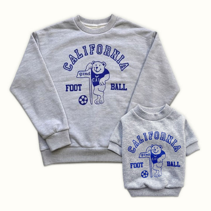 California Football Matching Dog and Owner Sweatshirt