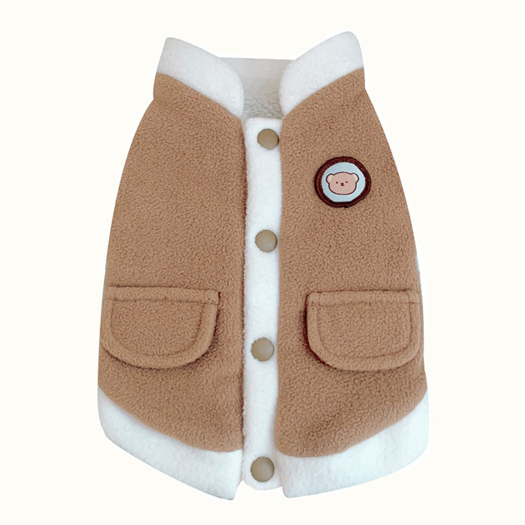 Casual Button Through Pet Jacket Vest
