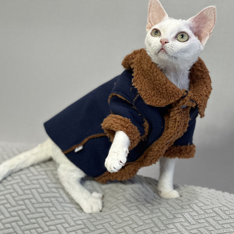 Vintage Warm Fleece Sphynx Jacket