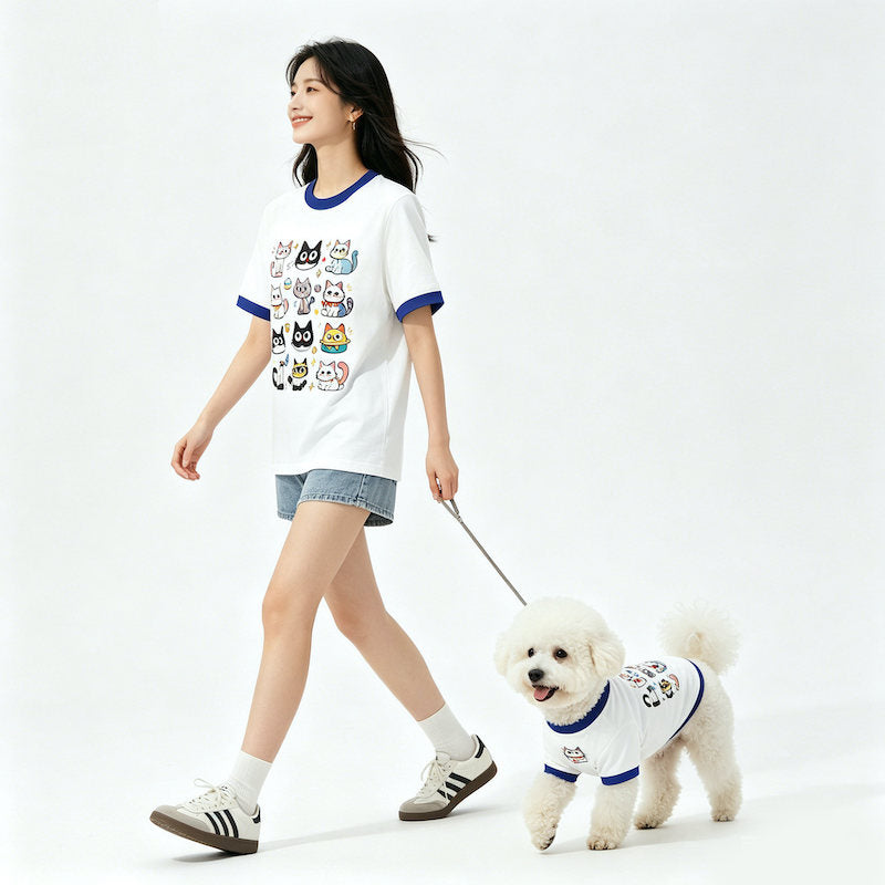 Cat Crew Matching Pet and Owner Tee Shirt
