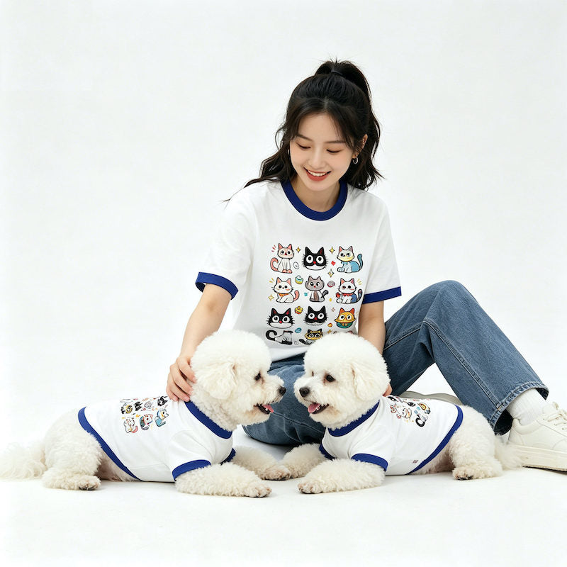 Cat Crew Matching Pet and Owner Tee Shirt