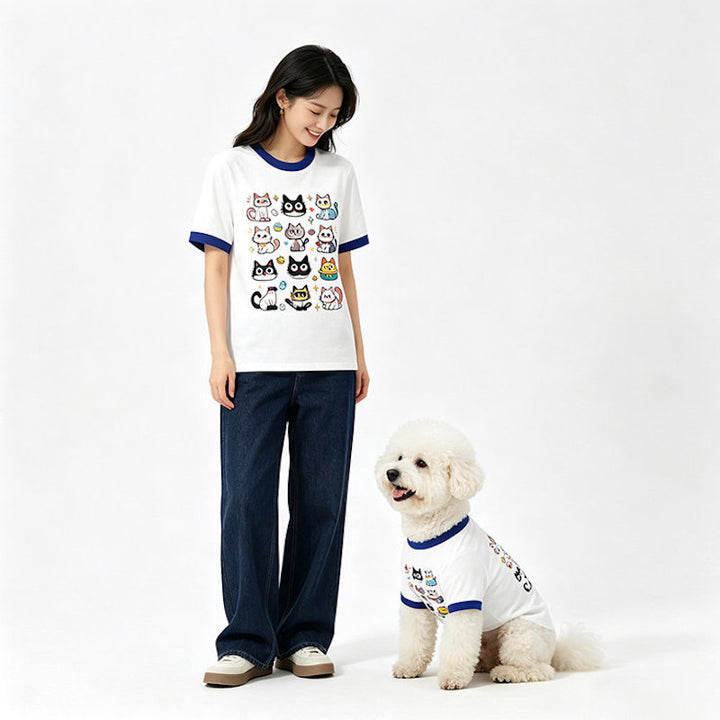 Cat Crew Matching Pet and Owner Tee Shirt