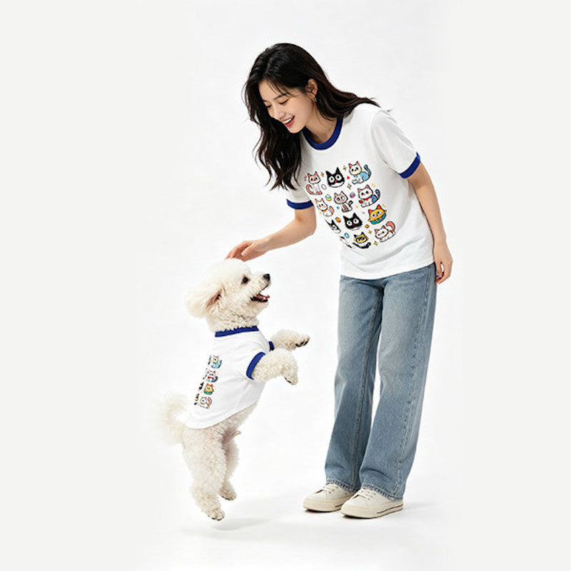 Cat Crew Matching Pet and Owner Tee Shirt