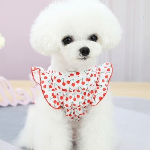 pet cherry dress puppy clothes