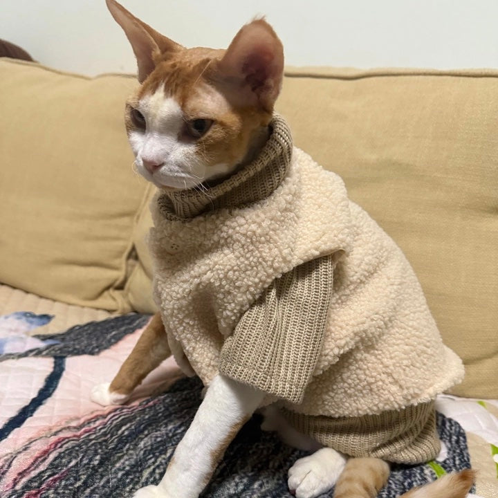 Classic Fleece Cat Jacket Sphynx Sweater
