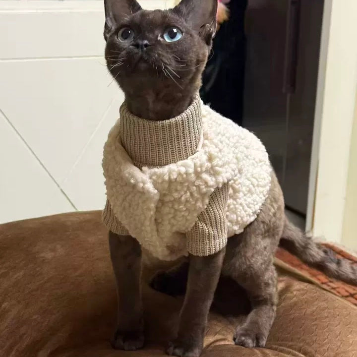 Classic Fleece Cat Jacket Sphynx Sweater