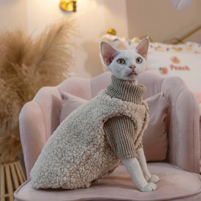 Classic Fleece Cat Jacket Sphynx Sweater