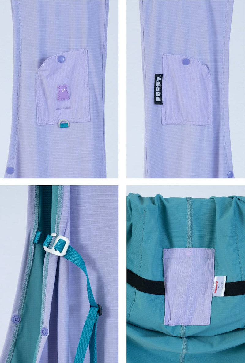 Cooling Ice Silk Crossbody Pet Sling Bag in Lilac