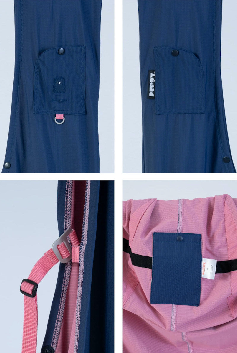Cooling Ice Silk Crossbody Pet Sling Bag in Navy