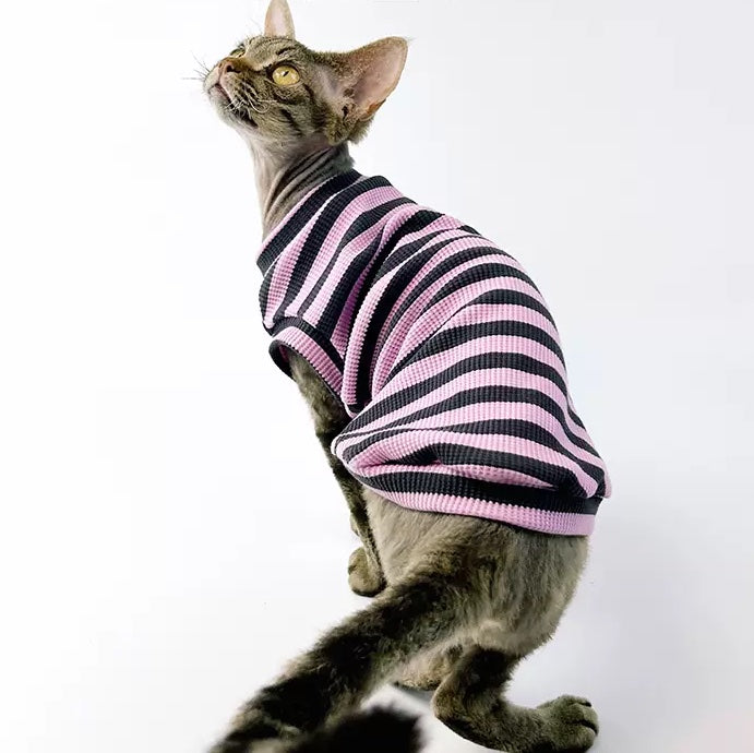 Stripes Sphynx Cat Tank Tops