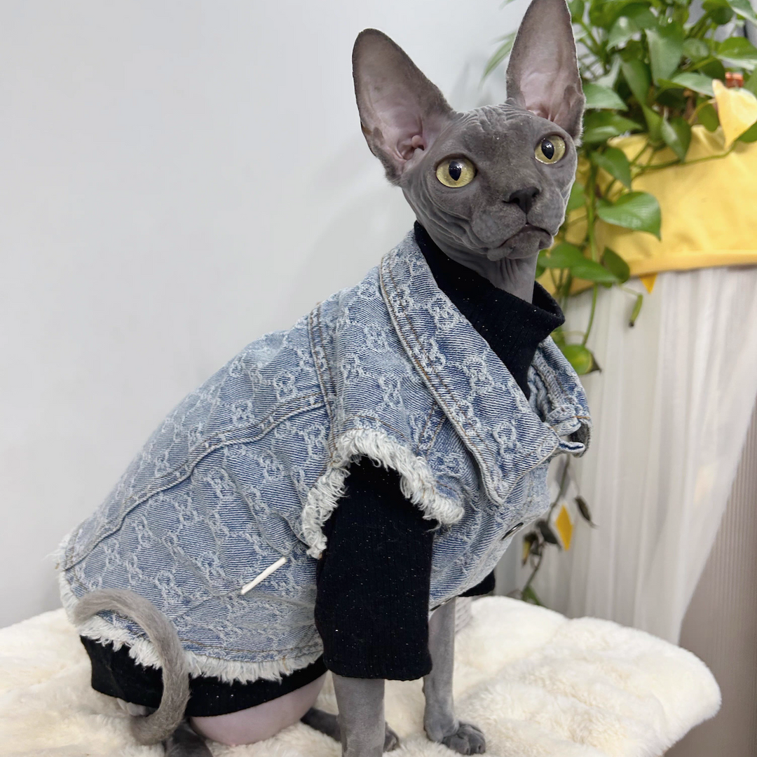 Denim cat vest clearance
