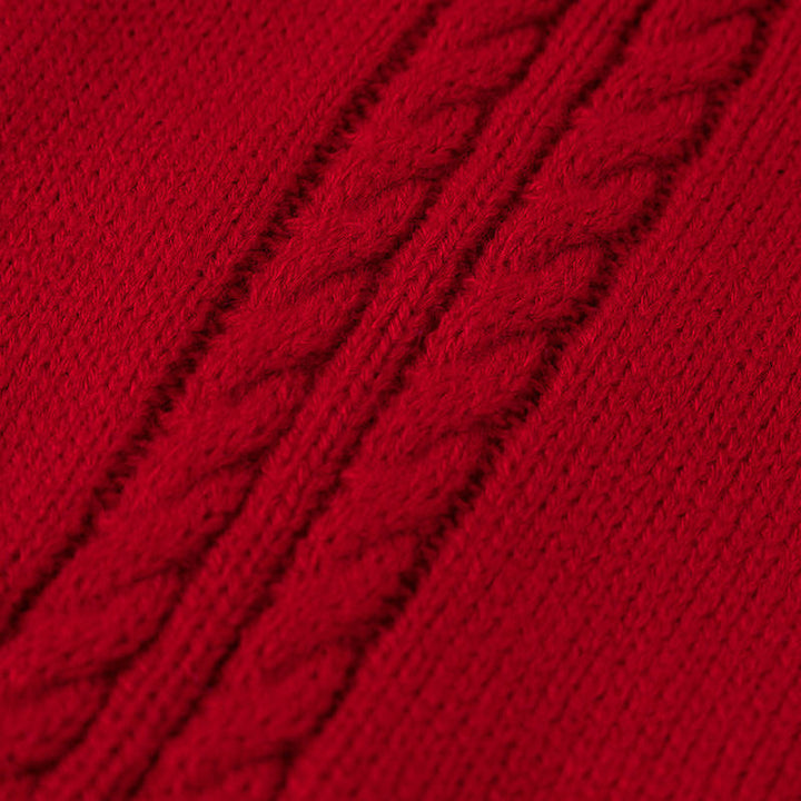 Cozy Chic Red Knitted Dog Sweater