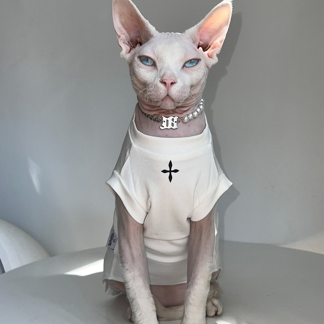 North Star Cap Sleeve Sphynx Cat Tee Shirt