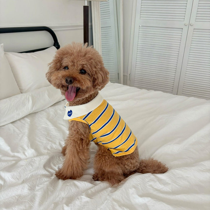 Croy Heart Striped Pet and Owner Matching Polo Tee