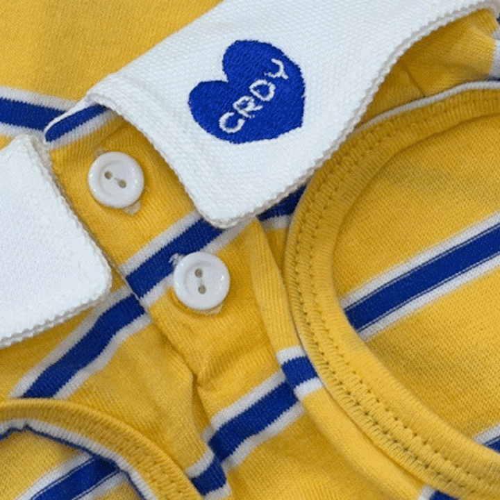 Croy Heart Striped Pet and Owner Matching Polo Tee