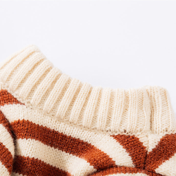 Cute Bear Striped Extra Warm Pet Sweater