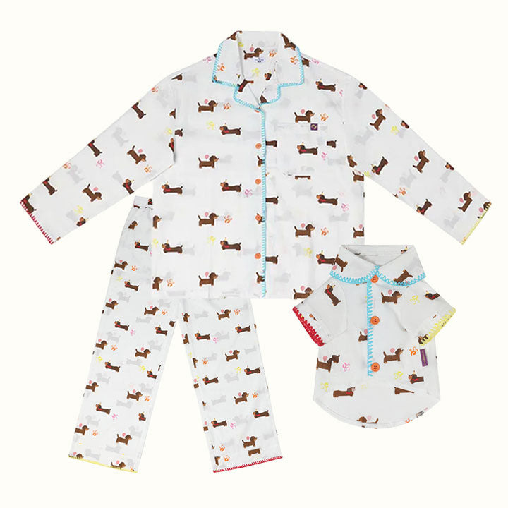 Dachshund Print Pet Human Matching Pajamas