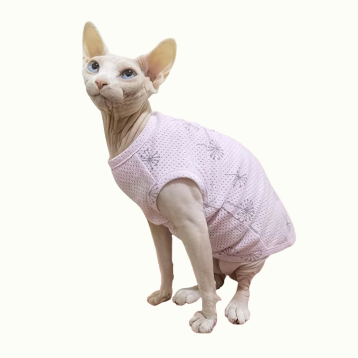 Cotton Eyelet Singlet Sphynx Cat Tank Top