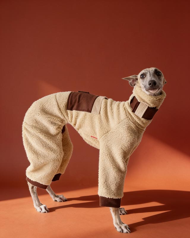 Cozy Fleece Full-Body Italian Greyhound Onesies with Adjustable Neckline Strap CityBear