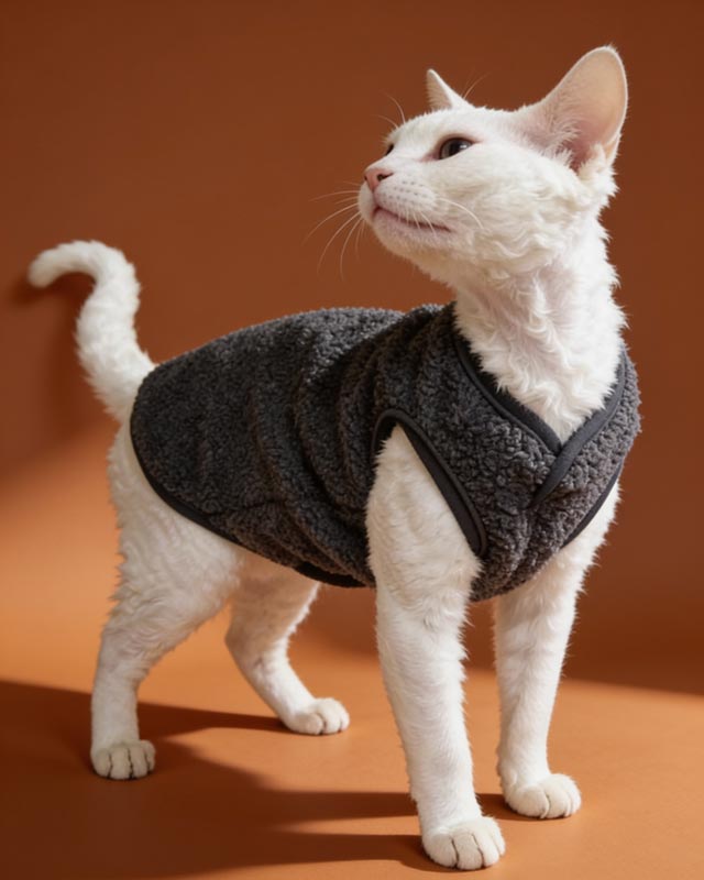 Fleece Vest Sphynx Cat Jacket CityBear