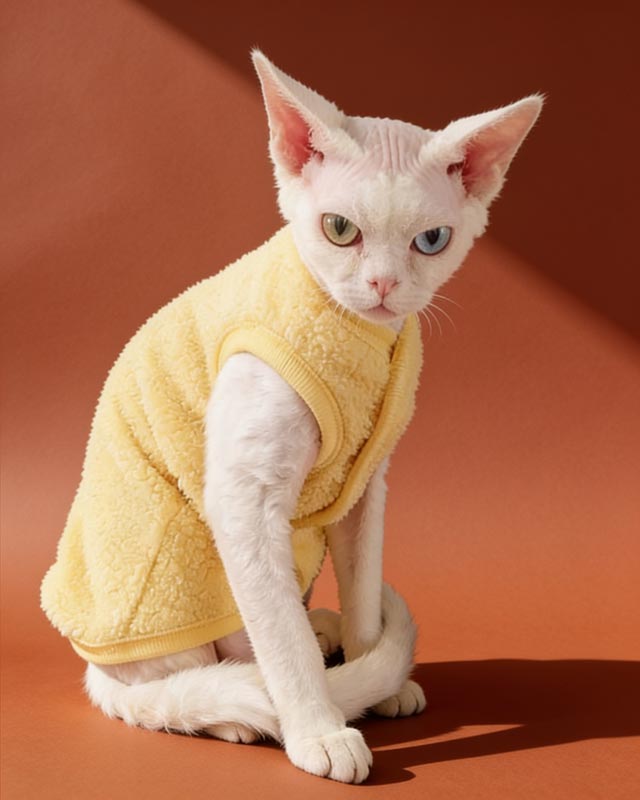 Fleece Vest Sphynx Cat Jacket CityBear