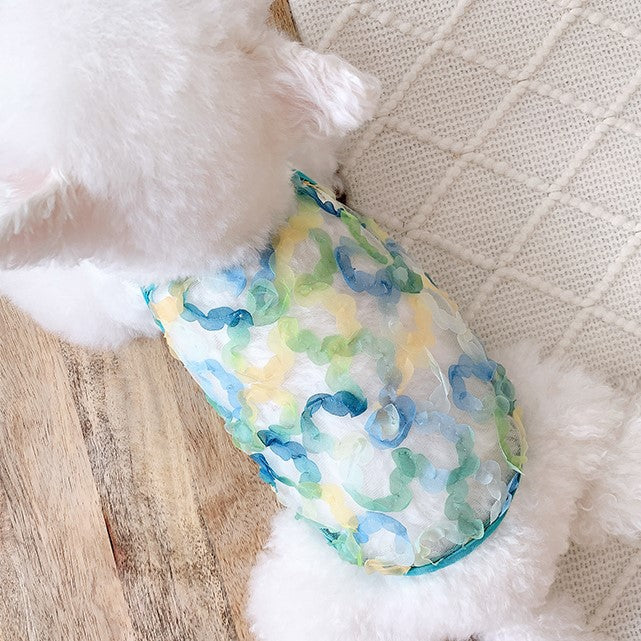 flower cami vest puppy clothes