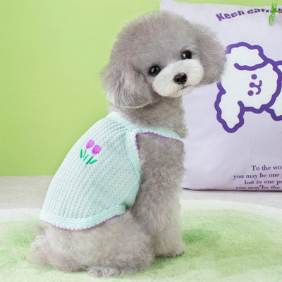 Flower Embroidered Puppy Clothes