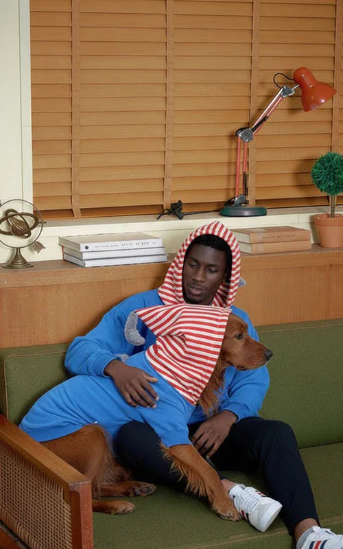 Fluffy Tail Pom Pet and Owner Matching Hoodie