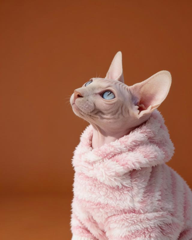 Pink Warm Sphynx Cat Hoodies CityBear
