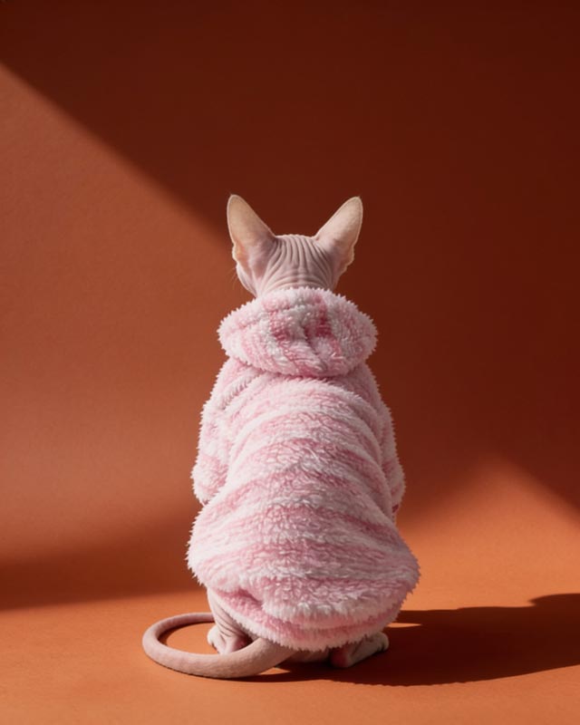 Pink Warm Sphynx Cat Hoodies CityBear