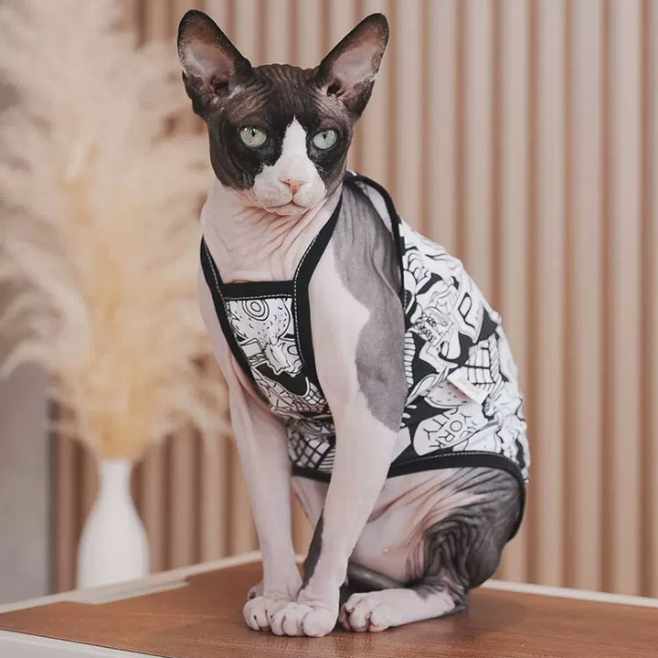 Comic Graphics Sphynx Cat Camisoles