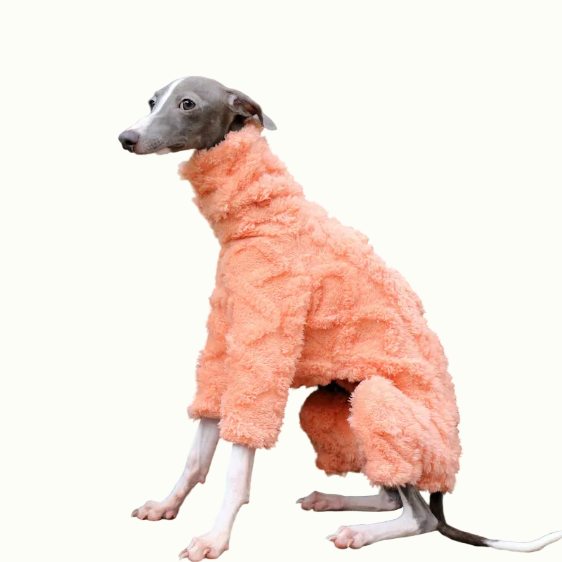 Sudadera cálida de cuatro patas con cuello alto para galgos