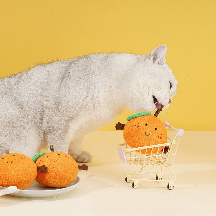 Juicy Orange Catnip Toy with Silvervine