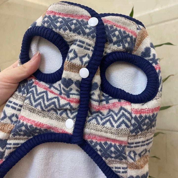 Knitted Snowflakes Cardigan Vest Pet Clothes