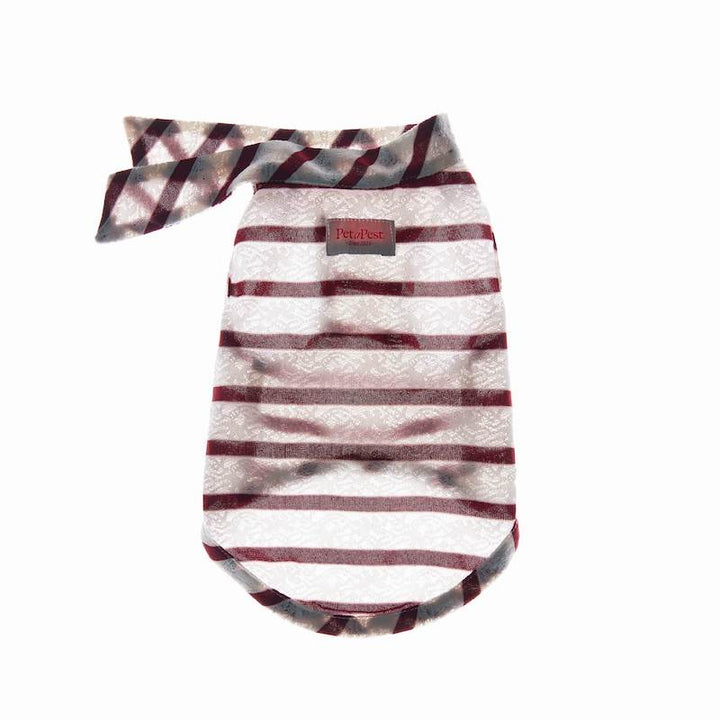 Laced Stripy Matching Pet Tee and Owner Socks