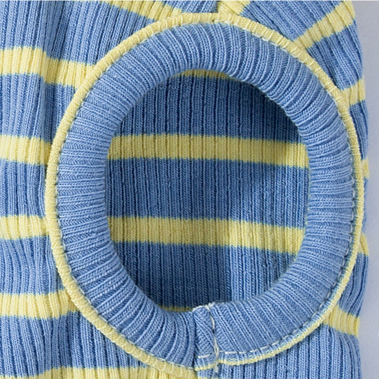 Lapel Collar Striped T Shirt Pet Clothes